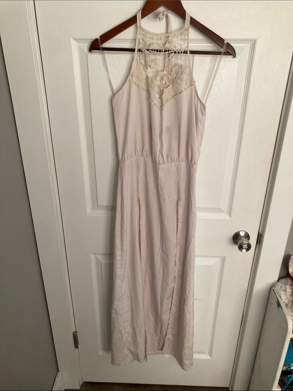 Nasty Gal Lace Halter Maxi Dress